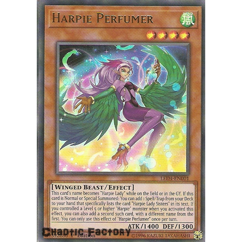 Yugioh LED4-EN001 Harpie Perfumer Ultra Rare 1st Edition NM