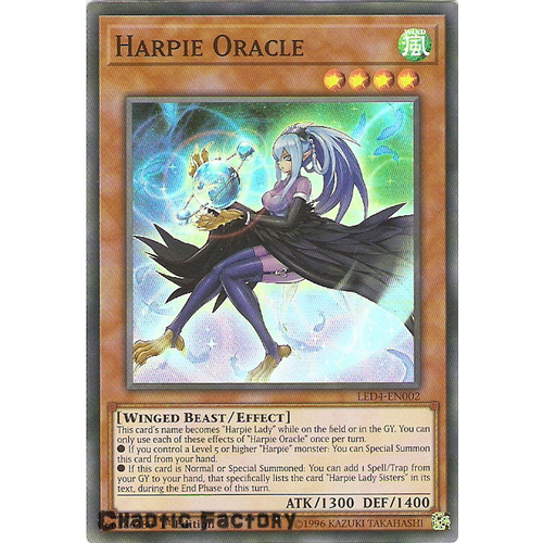 Yugioh LED4-EN002 Harpie Oracle Super Rare 1st Edition NM