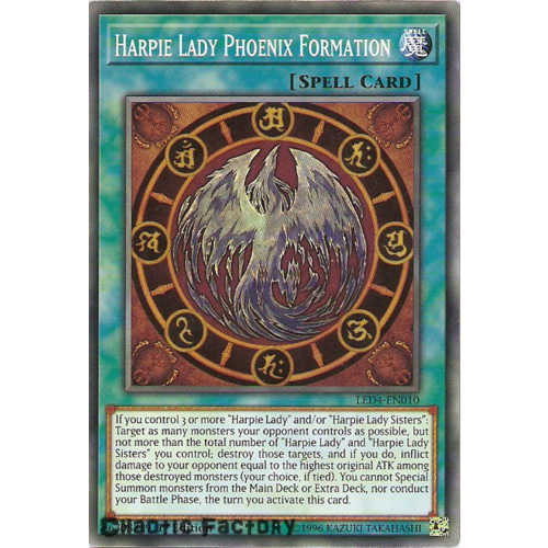 Yugioh LED4-EN010 Harpie Lady Phoenix Formation Common 1st Edition NM