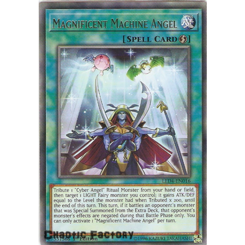 Yugioh LED4-EN016 Magnificent Machine Angel Rare 1st Edition NM