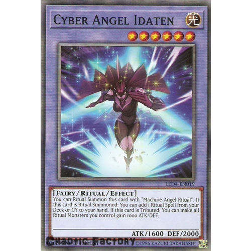 Yugioh LED4-EN019 Cyber Angel Idaten Common 1st Edition NM
