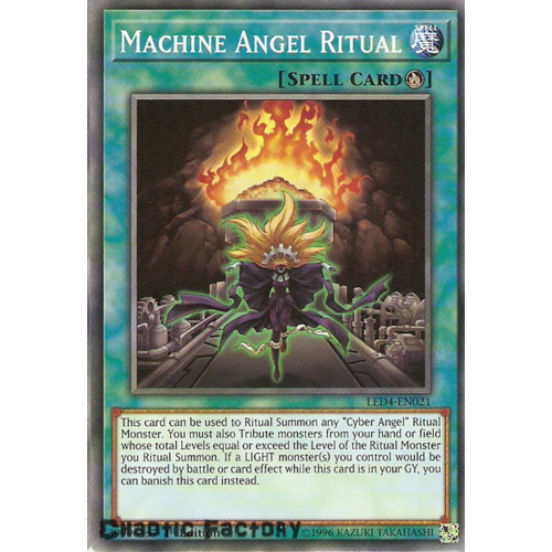 Yugioh LED4-EN021 Machine Angel Ritual Common 1st Edition NM