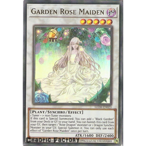 Yugioh LED4-EN023 Garden Rose Madien Ultra Rare 1st Edition NM