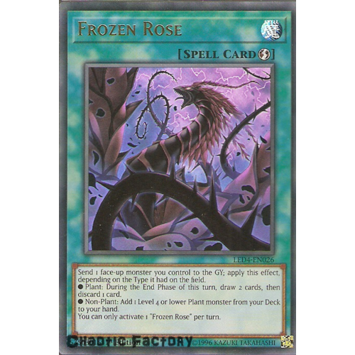 Yugioh LED4-EN026 Frozen Rose Ultra Rare 1st Edition NM