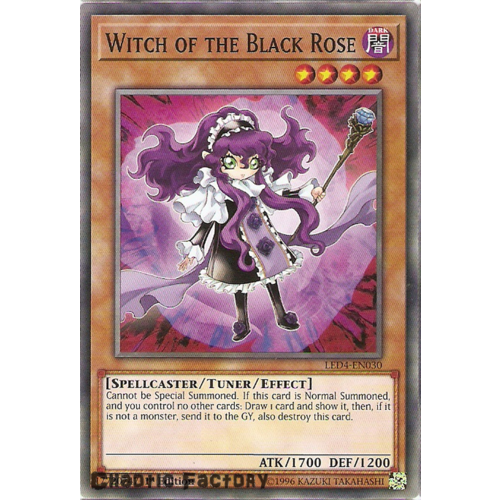 Yugioh LED4-EN030 Witch of the Black Rose Common 1st Edition NM