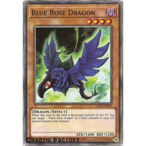 Yugioh LED4-EN031 Blue Rose Dragon Common 1st Edition NM