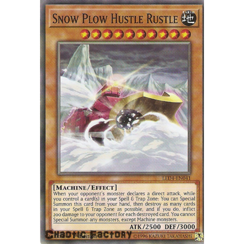 Yugioh LED4-EN041 Snow Plow Hustle Rustle Common 1st Edition NM