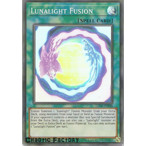 Yugioh LED4-EN048 Lunalight Fusion Super Rare 1st Edition NM