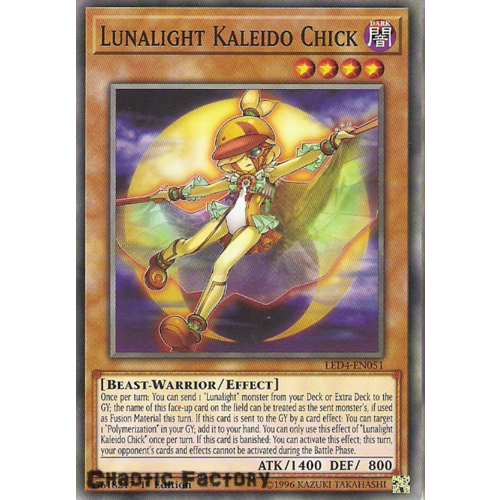 Yugioh LED4-EN051 Lunalight Kaleido Chick Common 1st Edition NM