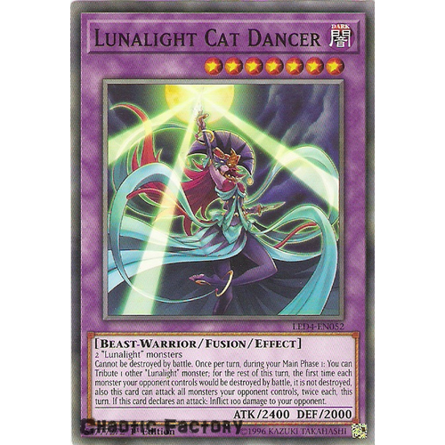Yugioh LED4-EN052 Lunalight Cat dancer Common 1st Edition NM