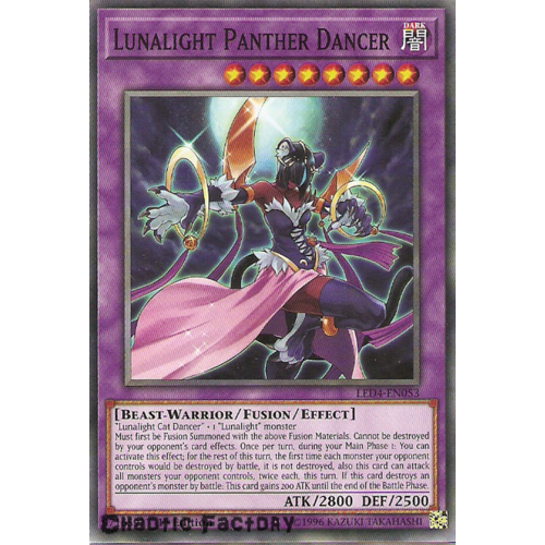 Yugioh LED4-EN053 Lunalight Panther Dancer Common 1st Edition NM