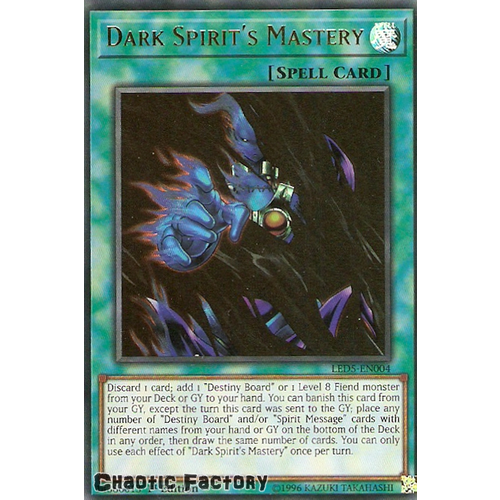 LED5-EN004 Dark Spirit's Mastery Ultra Rare 1st edition NM