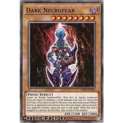 Yugioh LED5-EN006 Dark Necrofear Common 1st edition NM