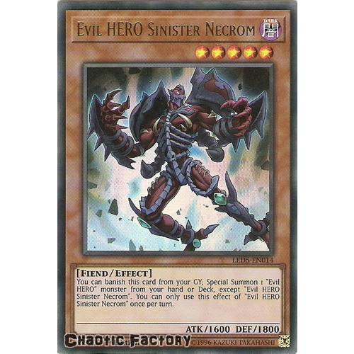 Yugioh LED5-EN014 Evil HERO Sinister Necrom Ultra Rare 1st edition NM