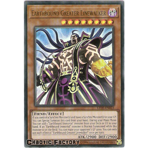 Yugioh LED5-EN023 Earthbound Greater Linewalker Ultra Rare 1st edition NM