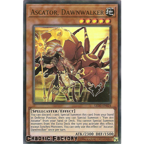Yugioh LED5-EN024 Ascator, Dawnwalker Ultra Rare 1st edition NM