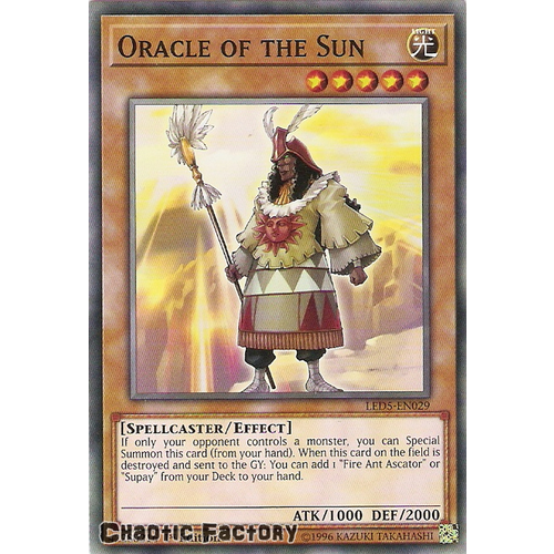 Yugioh LED5-EN029 Oracle of the Sun Common 1st edition NM
