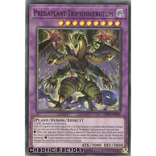 Yugioh LED5-EN045 Predaplant Triphyoverutum super rare 1st edition NM