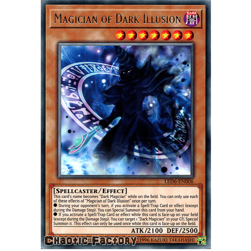 LED6-EN006 Magician of Dark Illusion Rare 1st Edition NM