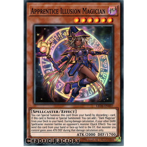 LED6-EN007 Apprentice Illusion Magician Super Rare 1st Edition NM