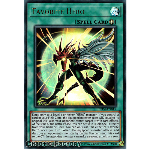 US PRINT LED6-EN015 Favorite Hero Ultra Rare 1st Edition NM