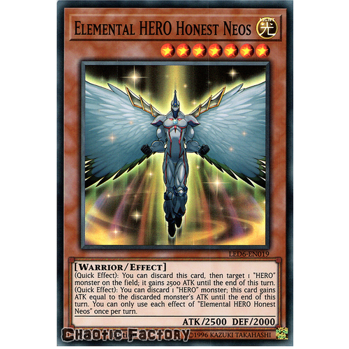 US PRINT LED6-EN019 Elemental HERO Honest Neos Super Rare 1st Edition NM