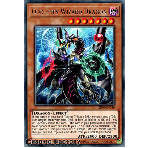 LED6-EN046 Odd-Eyes Wizard Dragon Rare 1st Edition NM