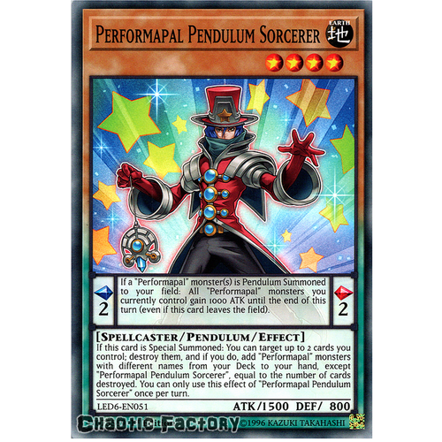 LED6-EN051 Performapal Pendulum Sorcerer Common 1st Edition NM