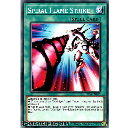 LED6-EN055 Spiral Flame Strike Common 1st Edition NM