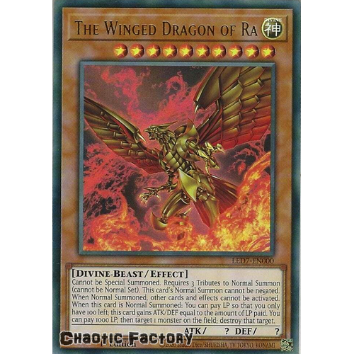 LED7-EN000 The Winged Dragon of Ra Ultra Rare UNL Edition NM