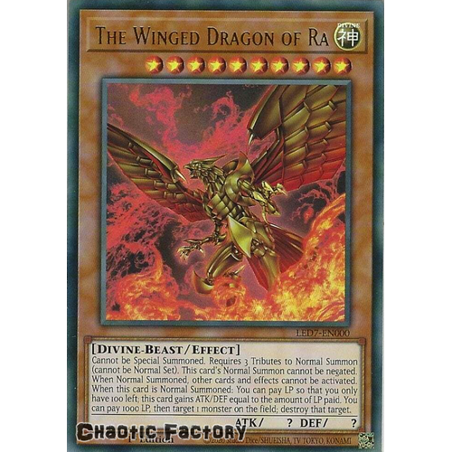 LED7-EN000 The Winged Dragon of Ra Ultra Rare 1st Edition NM