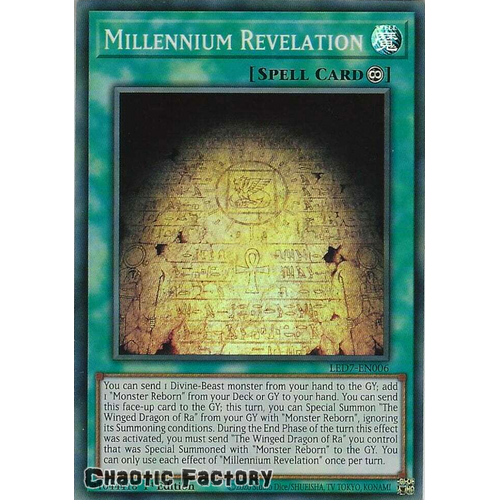 LED7-EN006 Millennium Revelation Super Rare 1st Edition NM