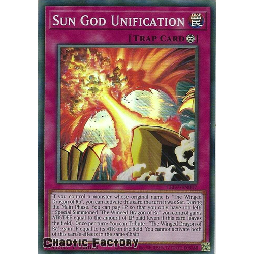 LED7-EN007 Sun God Unification Super Rare 1st Edition NM