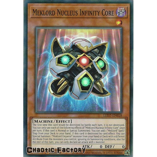 LED7-EN018 Meklord Nucleus Infinity Core Super Rare 1st Edition NM