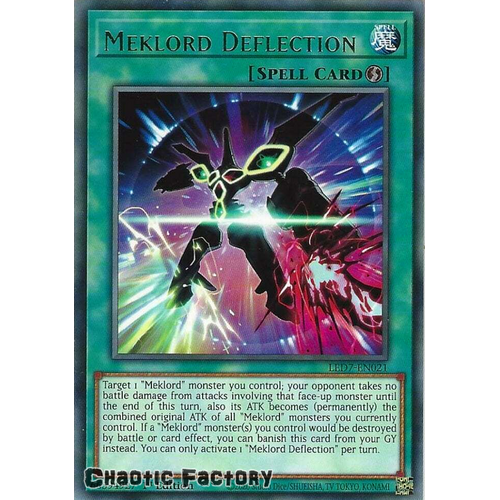 LED7-EN021 Meklord Deflection Rare 1st Edition NM