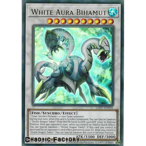 LED7-EN056 White Aura Bihamut Ultra Rare 1st Edition NM