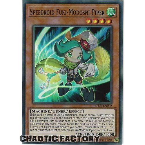LED8-EN002 Speedroid Fuki-Modoshi Piper Super Rare 1st Edition NM