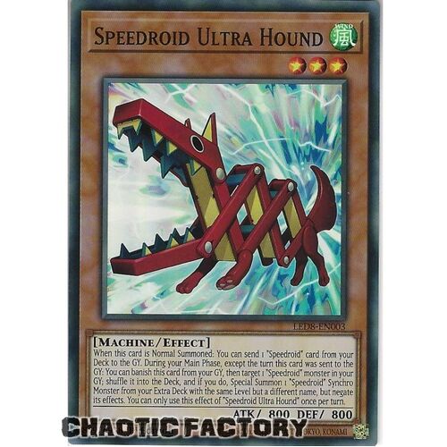 LED8-EN003 Speedroid Ultra Hound Super Rare 1st Edition NM