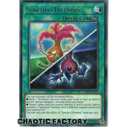 LED8-EN026 Synchro Dilemma Rare 1st Edition NM