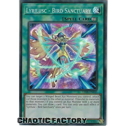 LED8-EN040 Lyrilusc - Bird Sanctuary Super Rare 1st Edition NM