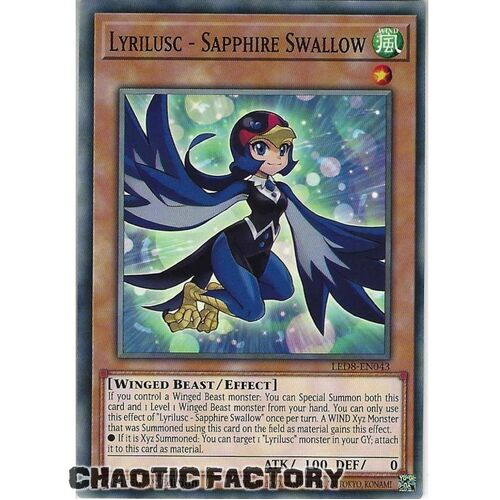 LED8-EN043 Lyrilusc - Sapphire Swallow Common 1st Edition NM