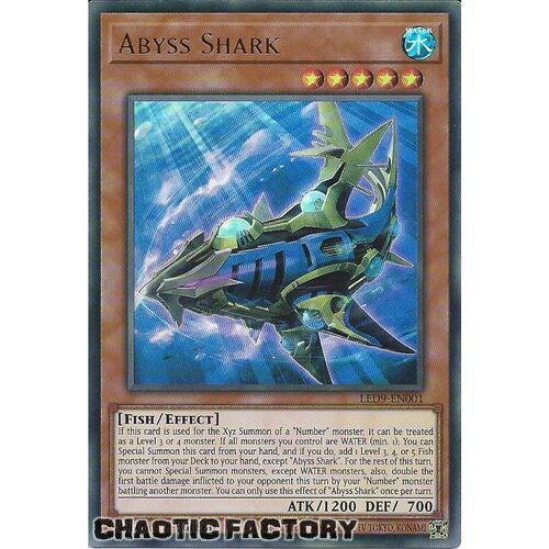 LED9-EN001 Abyss Shark Ultra Rare 1st Edition NM