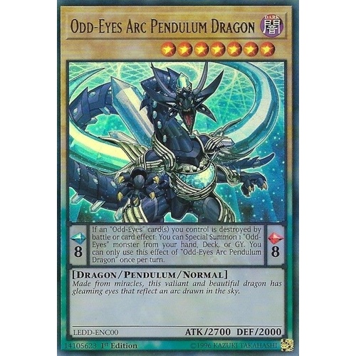 LEDD-ENC00 Odd-Eyes Arc Pendulum Dragon Ultra Rare 1st Edition NM