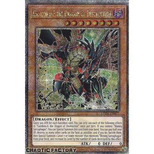 Quarter Century Secret Rare LEDE-EN001 Gandora-G the Dragon of Destruction 1st Edition NM