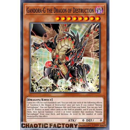 LEDE-EN001 Gandora-G the Dragon of Destruction Secret Rare 1st Edition NM