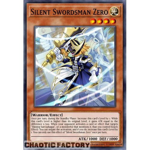 Quarter Century Secret Rare LEDE-EN002 Silent Swordsman Zero 1st Edition NM