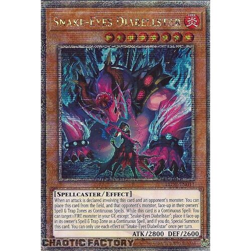 Quarter Century Secret Rare LEDE-EN011 Snake-Eyes Diabellstar 1st Edition NM