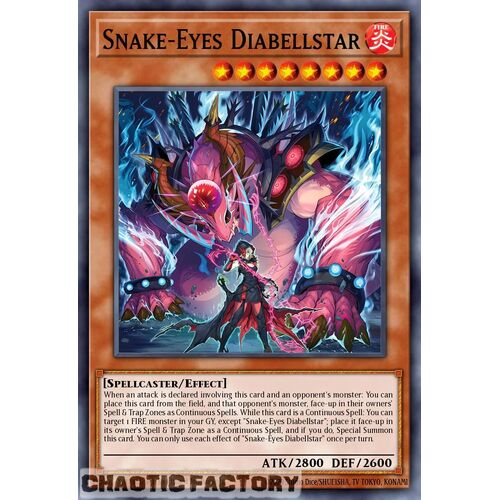 LEDE-EN011 Snake-Eyes Diabellstar Ultra Rare 1st Edition NM