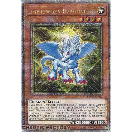Quarter Century Secret Rare LEDE-EN023 Lightsworn Dragonling 1st Edition NM