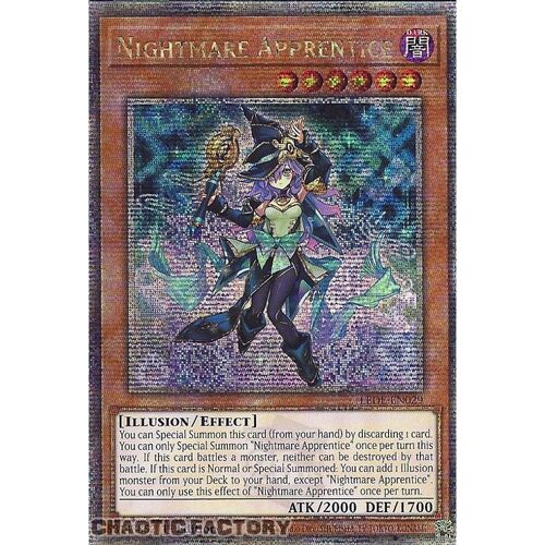 Quarter Century Secret Rare LEDE-EN029 Nightmare Apprentice 1st Edition NM